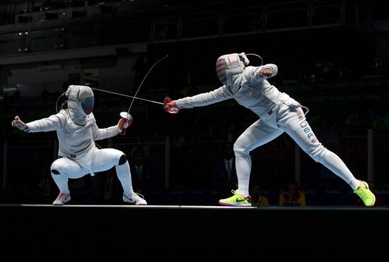 2016 Summer Olympics. Fencing. Women's saber team