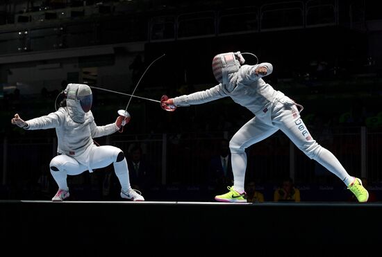 2016 Summer Olympics. Fencing. Women's saber team