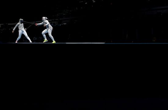 2016 Summer Olympics. Fencing. Women's saber team