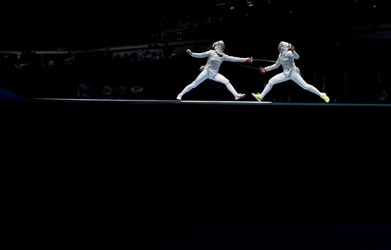 2016 Summer Olympics. Fencing. Women's saber team