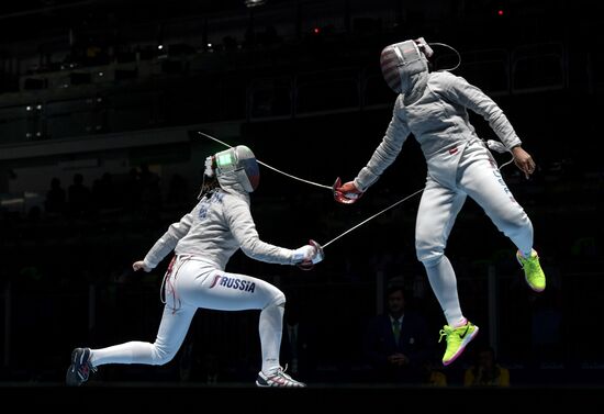 2016 Summer Olympics. Fencing. Women's saber team