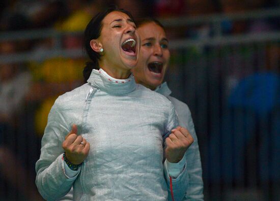 2016 Summer Olympics. Fencing. Women's saber team