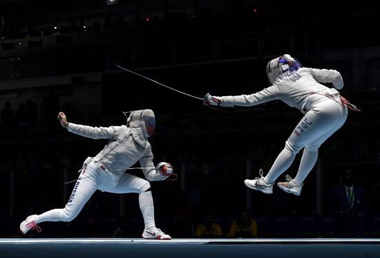 2016 Summer Olympics. Fencing. Women's saber team