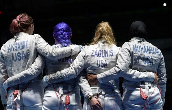2016 Summer Olympics. Fencing. Women's saber team