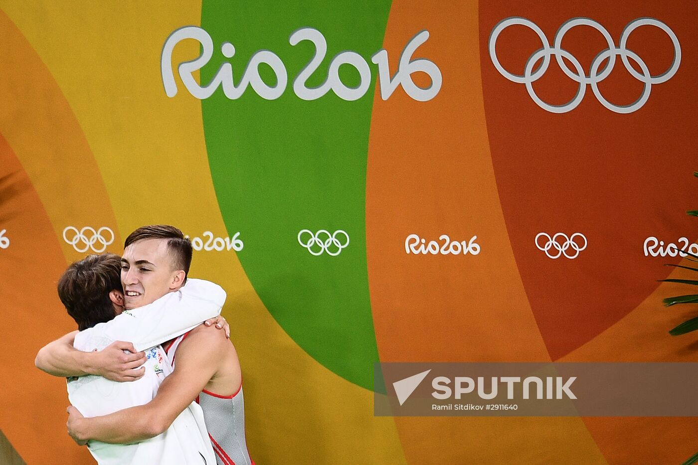 2016 Summer Olympics. Trampoline Gymnastics. Men