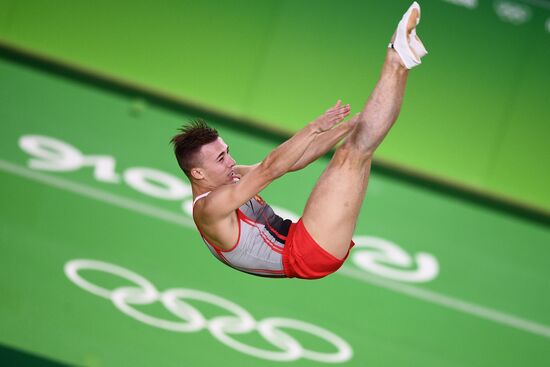 2016 Summer Olympics. Trampoline Gymnastics. Men