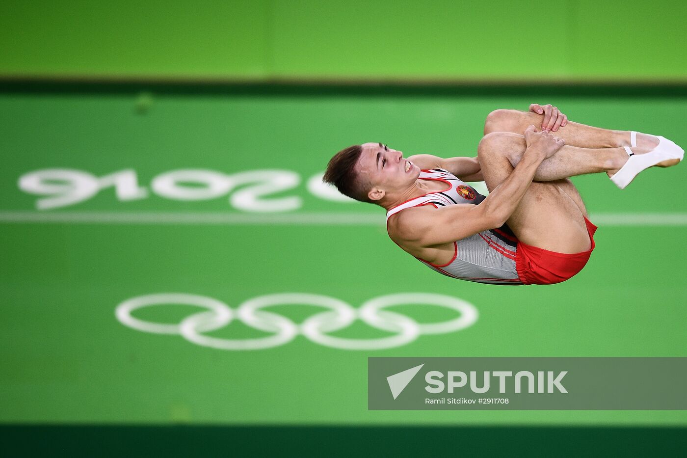 2016 Summer Olympics. Trampoline Gymnastics. Men