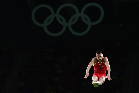 2016 Summer Olympics. Trampoline Gymnastics. Men