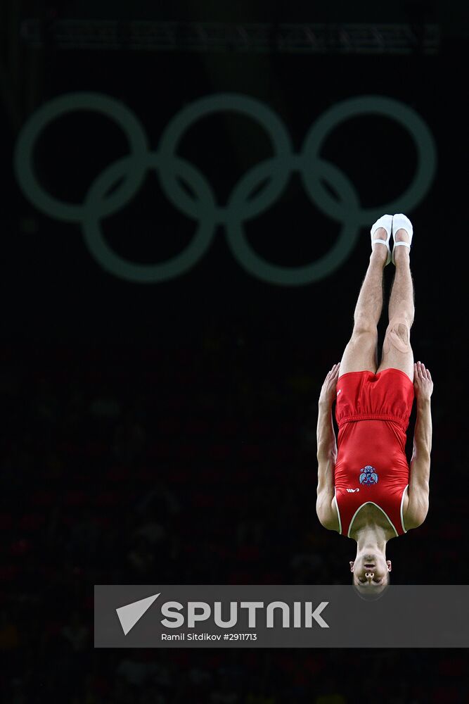 2016 Summer Olympics. Trampoline Gymnastics. Men