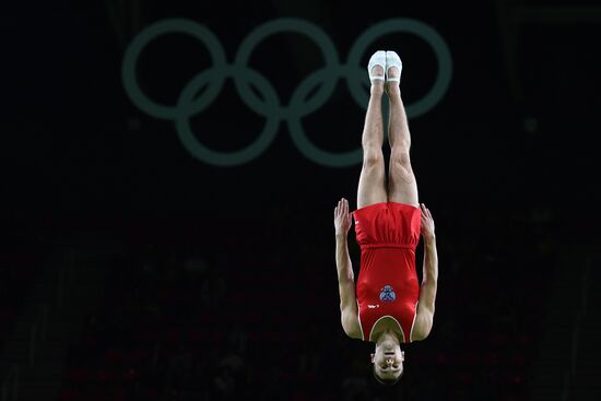 2016 Summer Olympics. Trampoline Gymnastics. Men