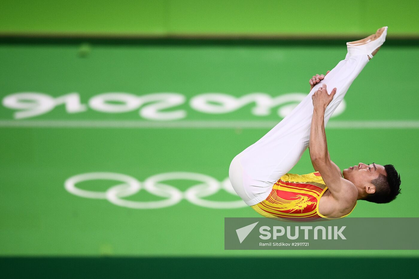 2016 Summer Olympics. Trampoline Gymnastics. Men