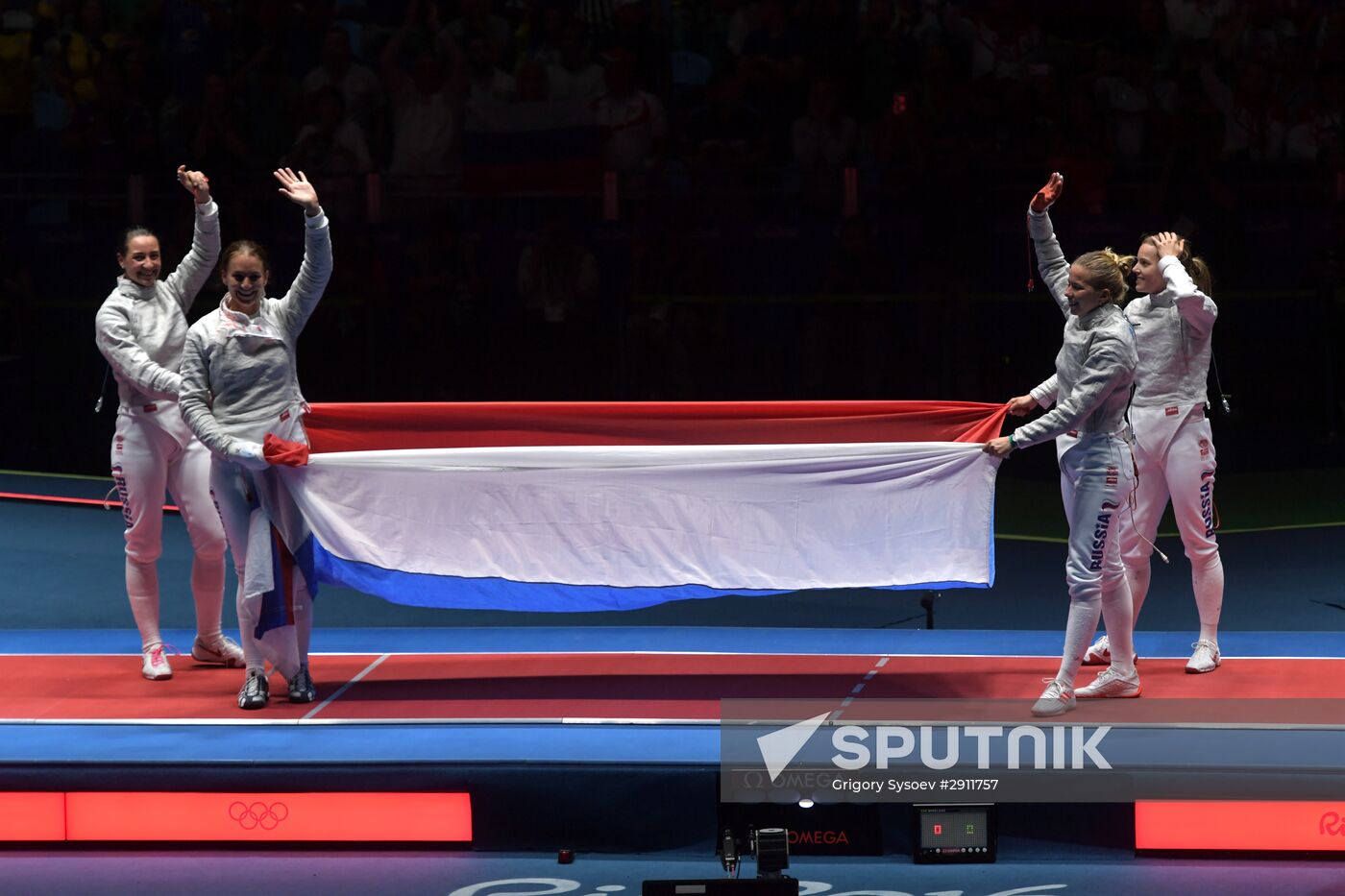 2016 Summer Olympics. Fencing. Women's saber team