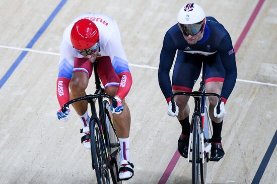 2016 Summer Olympics. Track cycling. Men's sprint semifinal