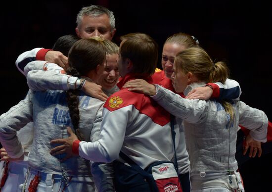 2016 Summer Olympics. Fencing. Women's saber team