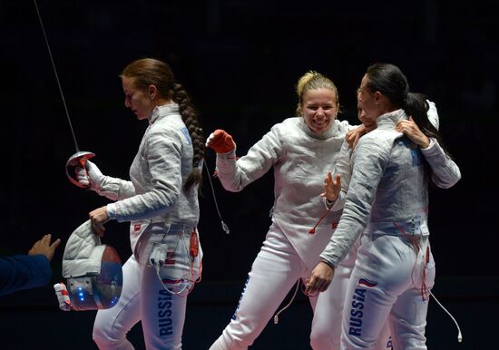 2016 Summer Olympics. Fencing. Women's saber team