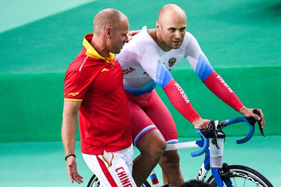 2016 Summer Olympics. Track cycling. Men's sprint semifinal