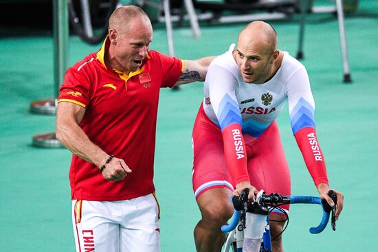 2016 Summer Olympics. Track cycling. Men's sprint semifinal