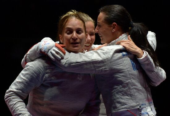 2016 Summer Olympics. Fencing. Women's saber team