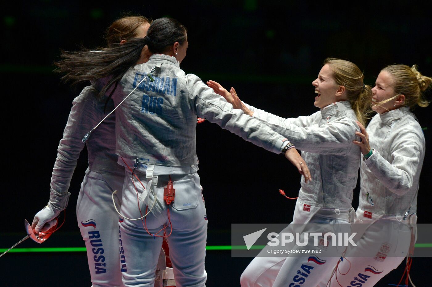 2016 Summer Olympics. Fencing. Women's saber team