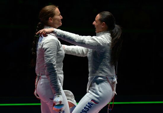 2016 Summer Olympics. Fencing. Women's saber team