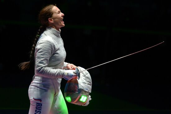 2016 Summer Olympics. Fencing. Women's saber team