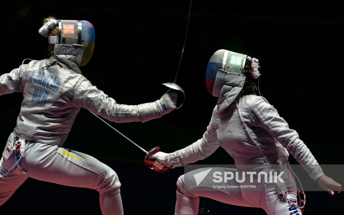 2016 Summer Olympics. Fencing. Women's saber team