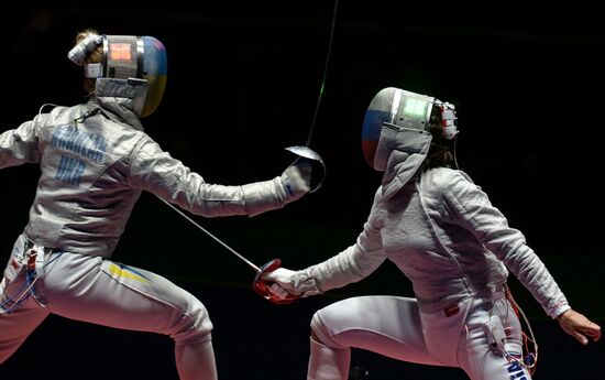 2016 Summer Olympics. Fencing. Women's saber team