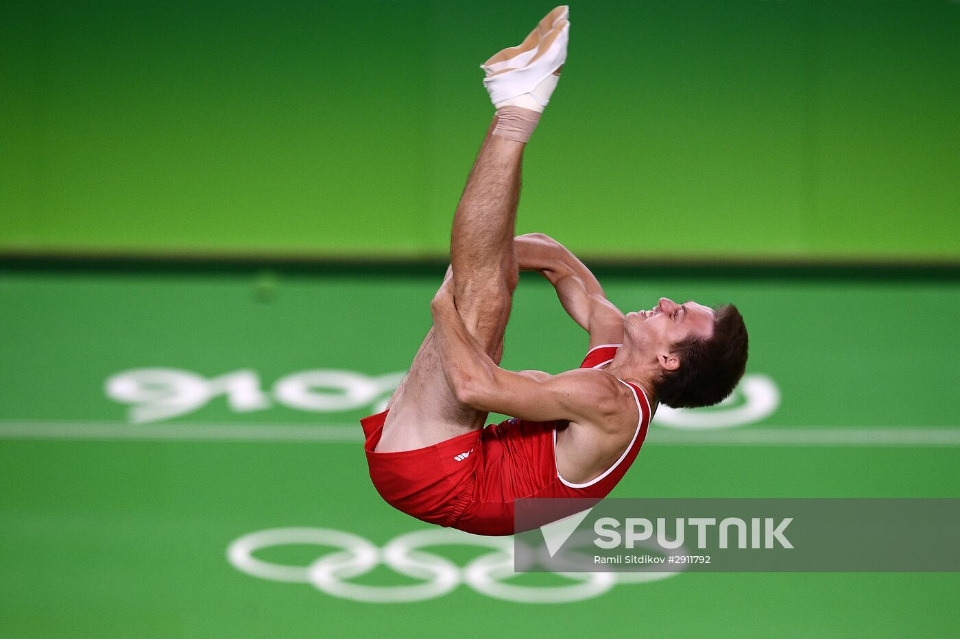 2016 Summer Olympics. Trampoline Gymnastics. Men