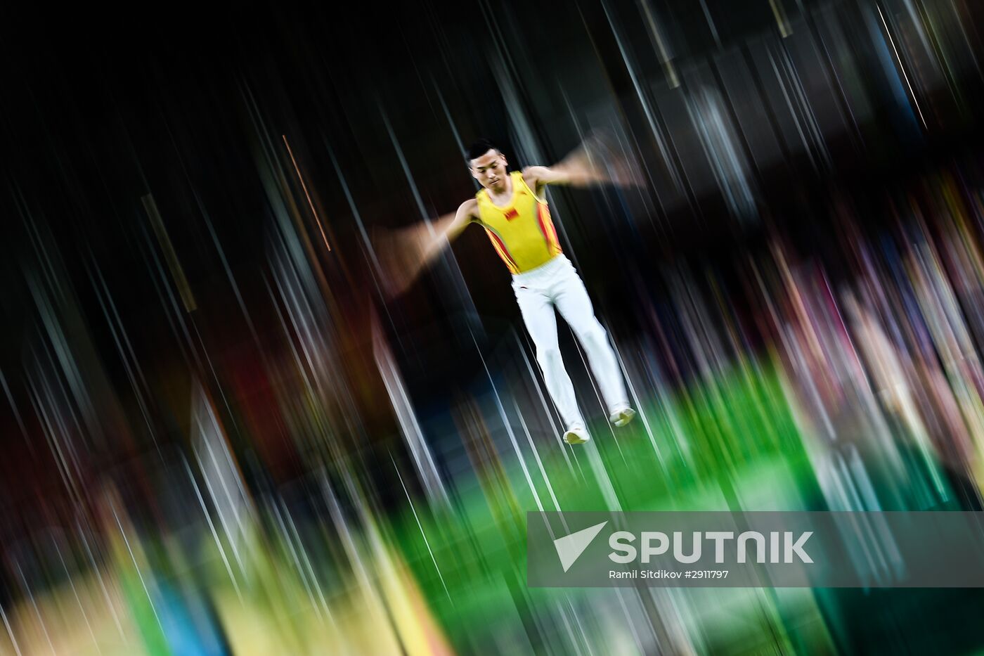 2016 Summer Olympics. Trampoline Gymnastics. Men