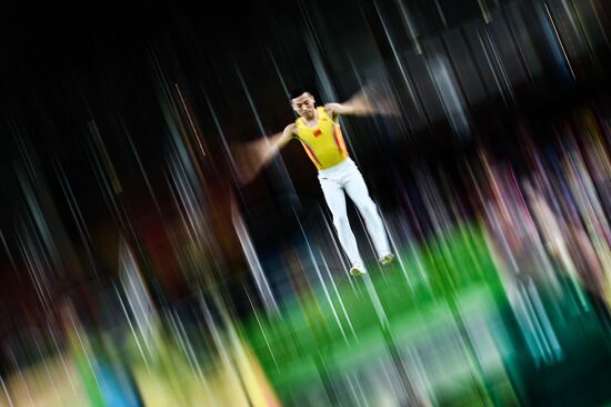 2016 Summer Olympics. Trampoline Gymnastics. Men
