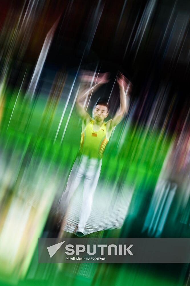 2016 Summer Olympics. Trampoline Gymnastics. Men