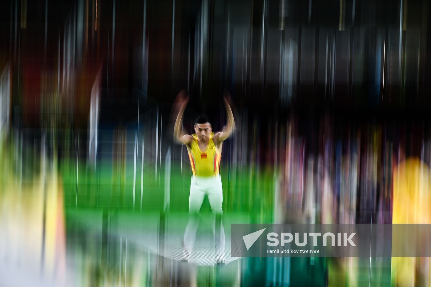 2016 Summer Olympics. Trampoline Gymnastics. Men
