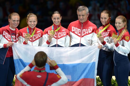 2016 Summer Olympics. Fencing. Women's saber team