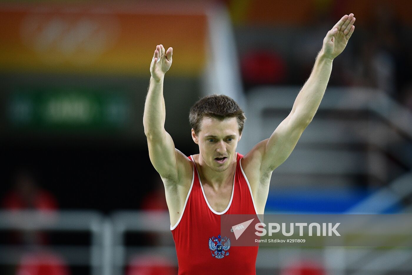 2016 Summer Olympics. Trampoline Gymnastics. Men