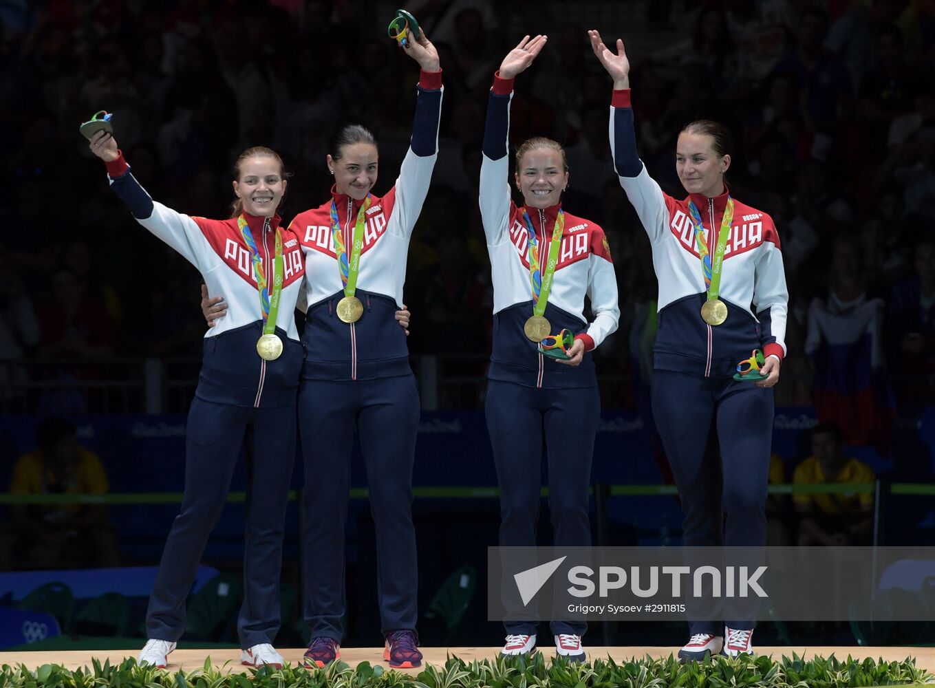 2016 Summer Olympics. Fencing. Women's saber team