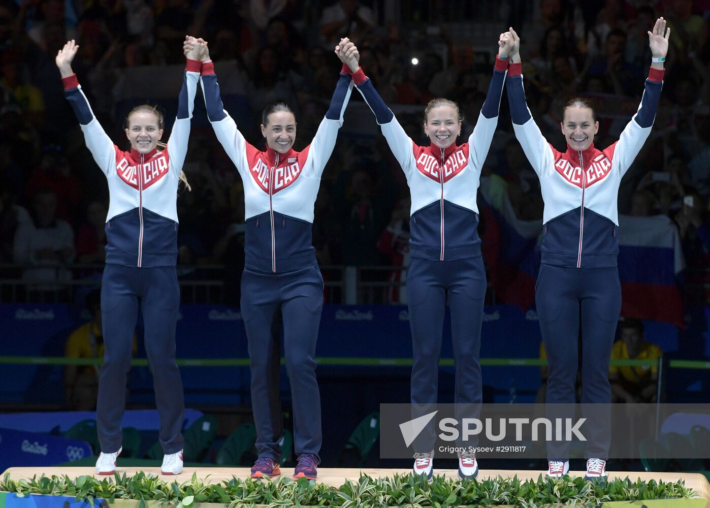 2016 Summer Olympics. Fencing. Women's saber team