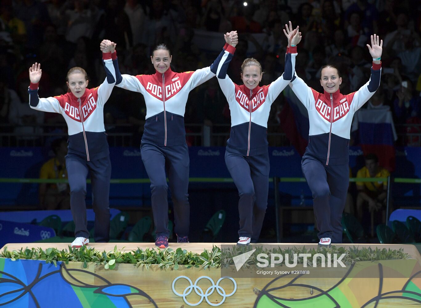2016 Summer Olympics. Fencing. Women's saber team