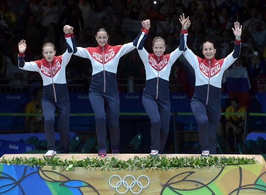 2016 Summer Olympics. Fencing. Women's saber team