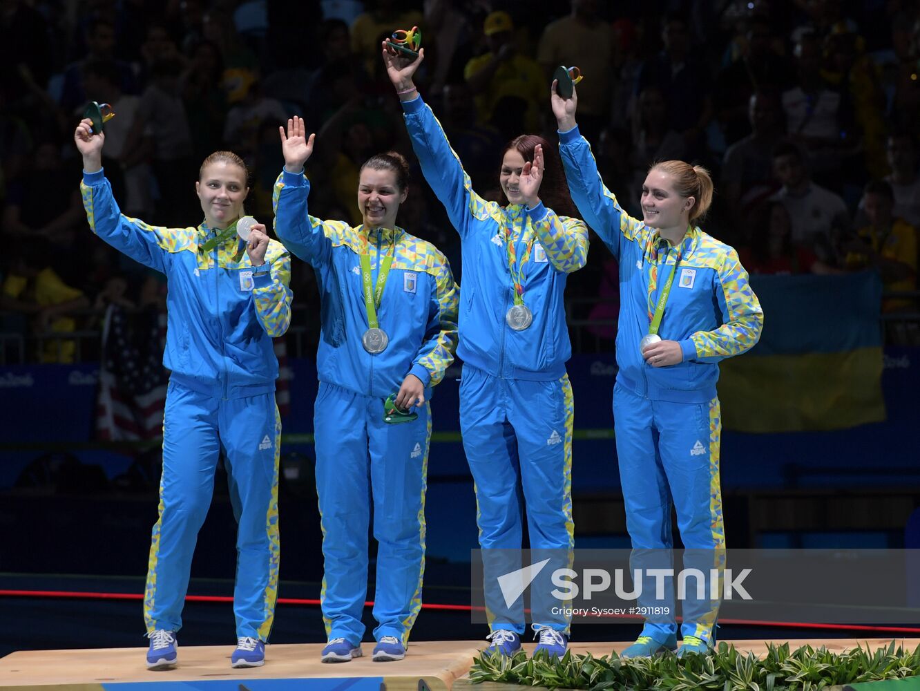2016 Summer Olympics. Fencing. Women's saber team