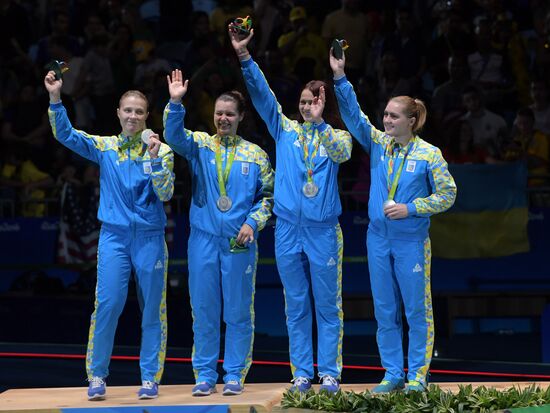2016 Summer Olympics. Fencing. Women's saber team