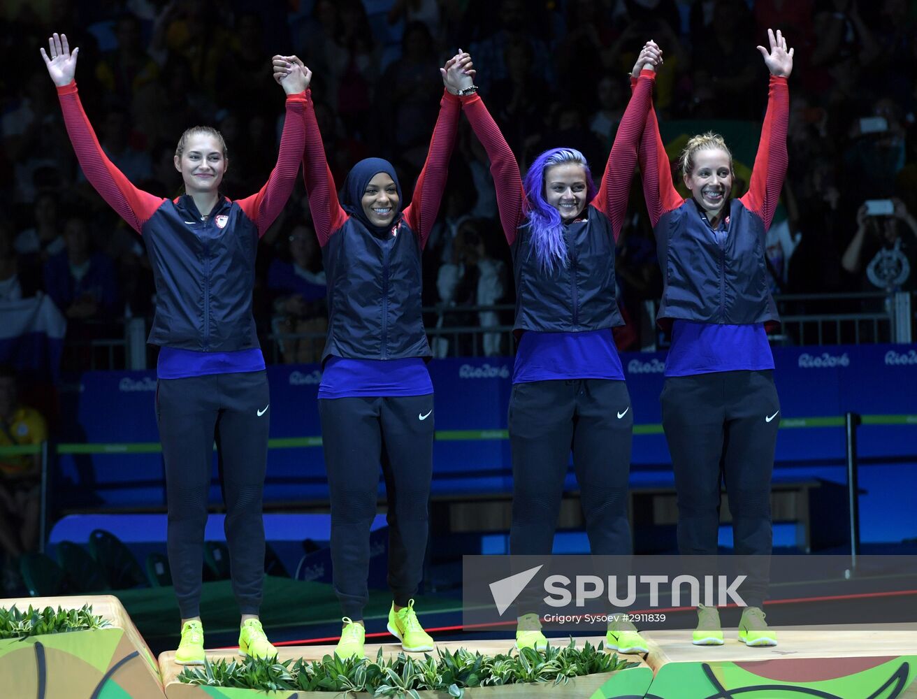 2016 Summer Olympics. Fencing. Women's saber team