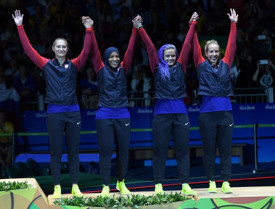 2016 Summer Olympics. Fencing. Women's saber team