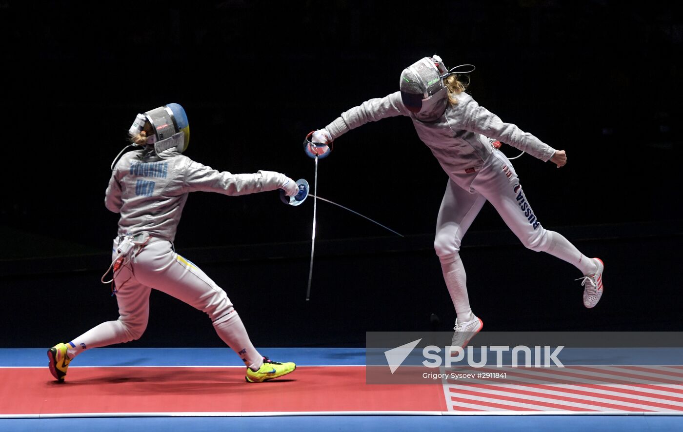 2016 Summer Olympics. Fencing. Women's saber team
