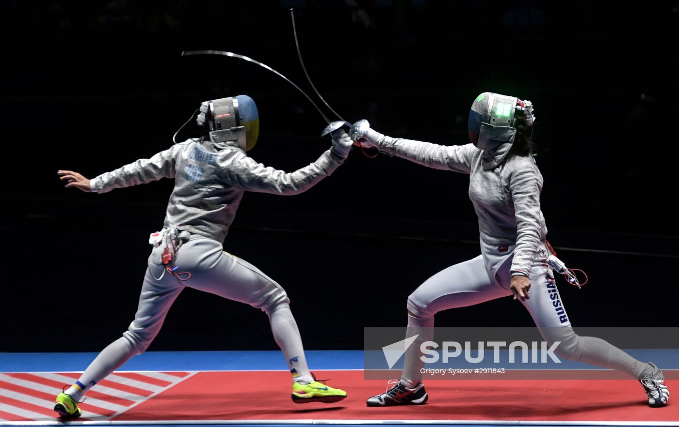 2016 Summer Olympics. Fencing. Women's saber team