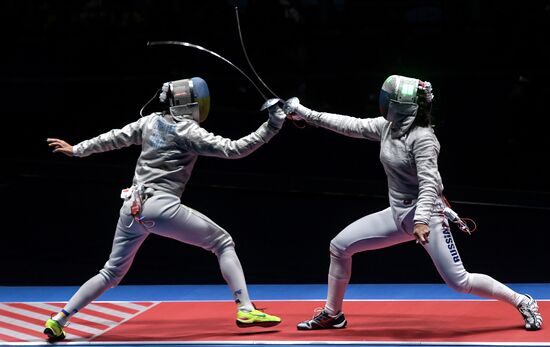 2016 Summer Olympics. Fencing. Women's saber team