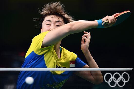 2016 Summer Olympics. Table tennis. Women's team event. Day Two