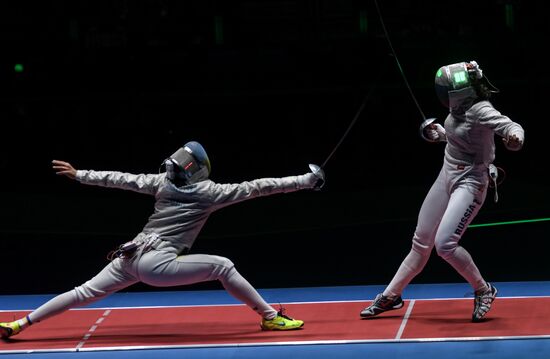 2016 Summer Olympics. Fencing. Women's saber team