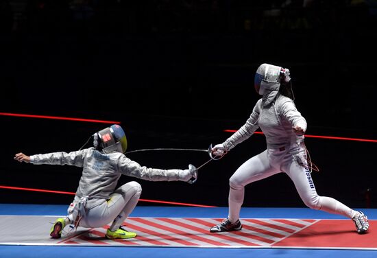 2016 Summer Olympics. Fencing. Women's saber team