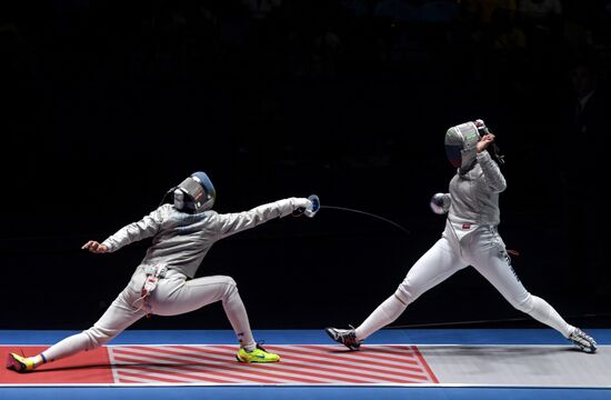 2016 Summer Olympics. Fencing. Women's saber team