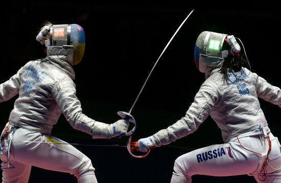 2016 Summer Olympics. Fencing. Women's saber team